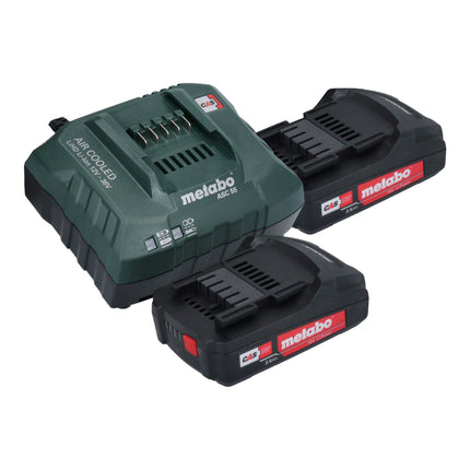 Metabo BS 18 LTX BL I Cordless drill driver 18 V 130 Nm brushless + 2x rechargeable battery 2.0 Ah + charger