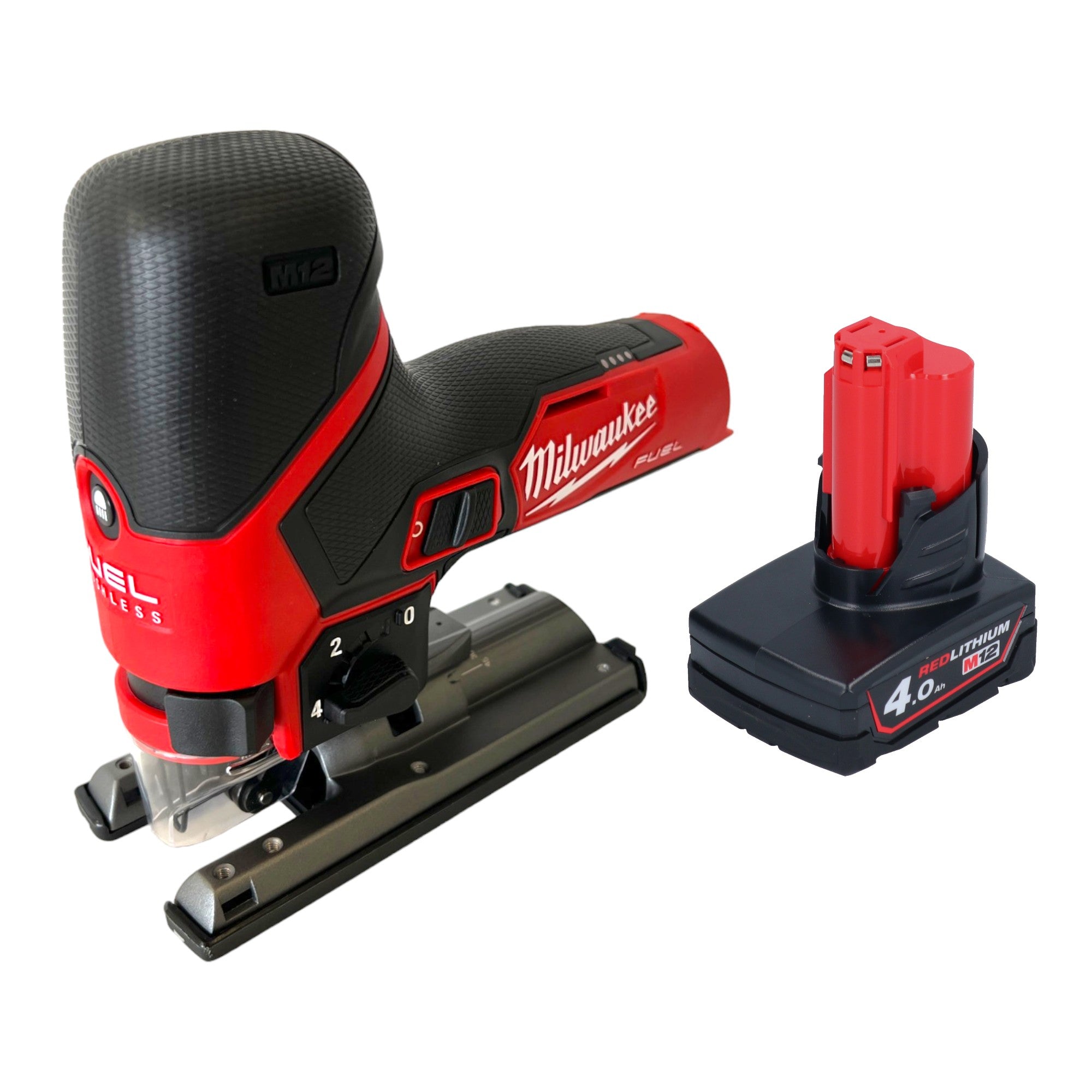 Milwaukee M12 FJS 401 Akku Stichsaege 12 V 22 mm Brushless 1x Akku 4 0 Ah ohne Ladegeraet 0 - toolbrothers