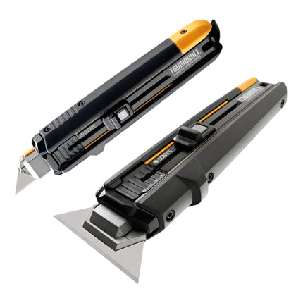 Toughbuilt TB-H4S5-01 Cuchillo multiusos para cortar y raspar + 5 cuchillas de repuesto