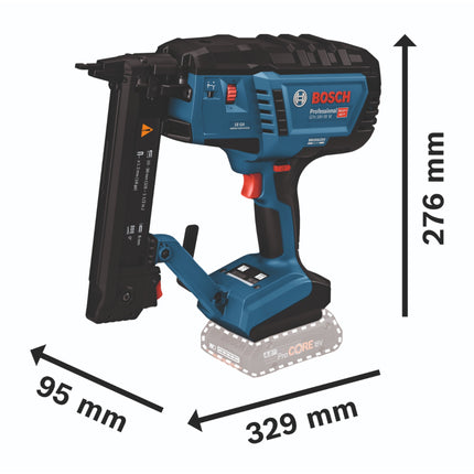 Bosch GTH 18V-38 M Professional cordless wood stapler 18 V 5.8 x 10 - 38 mm brushless ( 0601482501 ) + L-Boxx - without battery, without charger