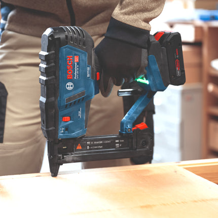 Bosch GTH 18V-38 M Professional cordless wood stapler 18 V 5.8 x 10 - 38 mm brushless ( 0601482501 ) + L-Boxx - without battery, without charger