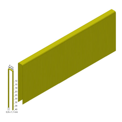 Prebena PROFI-ES-BOX staples type E 26 / 32 / 40 mm 7000 pcs. galvanised steel hardened