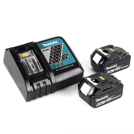 Makita DCL 180 RG W Akku Staubsauger 18 V Weiß + 2x Akku 6,0 Ah + Ladegerät