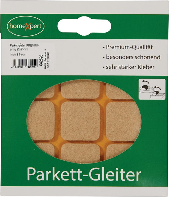 Deslizantes para parquet Premium ( 3000271033 ) 25 x 25 mm autoadhesivos