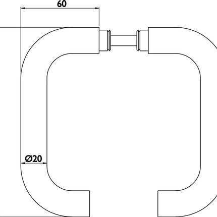 Glastürdrückerpaar 1801 BASIC 01 ( 3000253951 ) Edelstahl Vierkant 8 mm