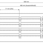 Ventilación de baño 9083 L ( 3000281671 ) Longitud 500 mm Anchura 100 mm