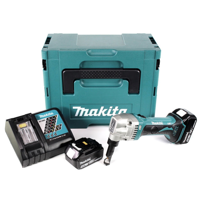 Makita DJN 161 RTJ 18V Akku Knabber Schere + 2x Akku 5,0Ah + Schnellladegerät +  Makpac - Toolbrothers