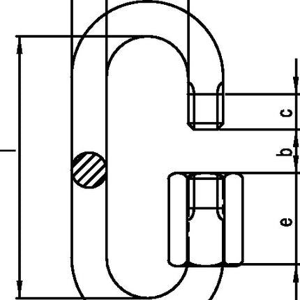 Quick-release chain fastener ( 1000120505 ) size 5 galvanised
