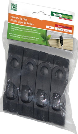 Windhager tarpaulin clip set ( 4000818605 ) 8 fastening clips with screws