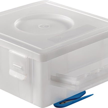 Wemas warning tape dispenser ( 4000818521 ) transparent with built-in knife