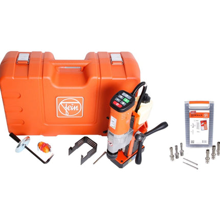 FEIN KBU 35 QW 1100 W Universal Magnet Kernbohrmaschine bis 35 mm im Koffer + Fein Best of Kernbohrer QuickIN Zubehörset 8 tlg. - Toolbrothers