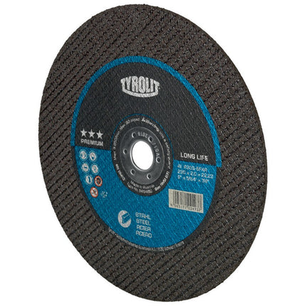 Disco da taglio Tyrolit PREMIUM LONGLIFE ( 8000757548 ) D125x1mm 41 F foro diritto 22,23 mm