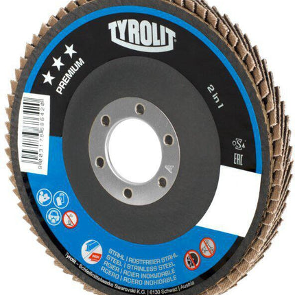Tyrolit flap disc PREMIUM ( 4000845930 ) Ø 125 mm grain size 40 cranked