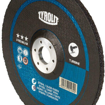 Disco de desbaste Tyrolit PREMIUM T-GRIND ( 8000758433 ) D125xS7mmGrit 24 Taladro 22.23 mm