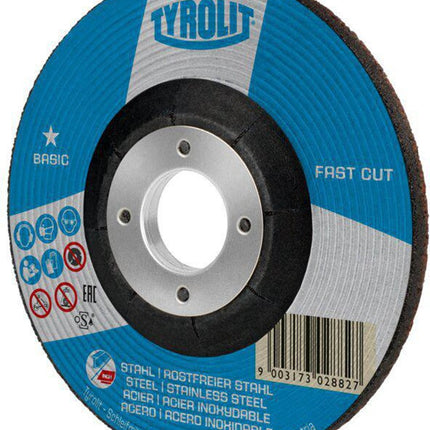 Disco de desbaste Tyrolit BASIC FASTCUT ( 8000757698 ) D125xS6mmGranulometría 30 Diámetro 22,23 mm