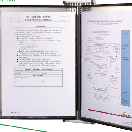 Tarifold Wandhalter ( 9000492071 ) 10 Sichttafeln lackiertf.A4