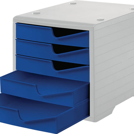 styro Ablagebox ( 9000493474 ) 5 Schubladen grau/blau