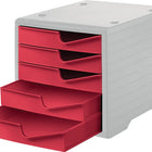 styro Ablagebox ( 9000493476 ) 5 Schubladen grau/cranberry