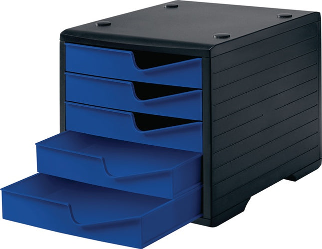styro storage box ( 9000493477 ) 5 drawers black/blue