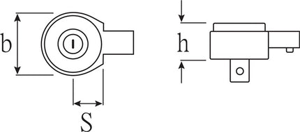 Cricchetto reversibile Stahlwille 735/4 ( 8002773722 ) 1/4 ″ 9 x 12 mm
