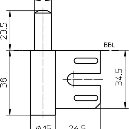 Simonswerk Rahmenteil V 8100 WF ( 3000255754 ) Stahl vernickelt