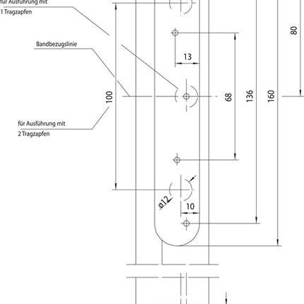 Simonswerk Objektband VARIANT VX 7939 ( 3000700118 ) Edelstahl matt gebürstet 160 kg gefälzte Türen