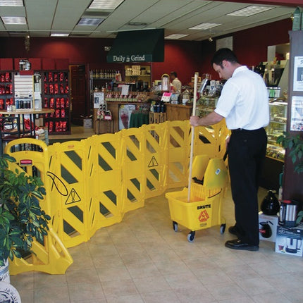 Rubbermaid Absperrgitter ( 9001477000 ) Polyethylen gelb mobil, 16-tlg.