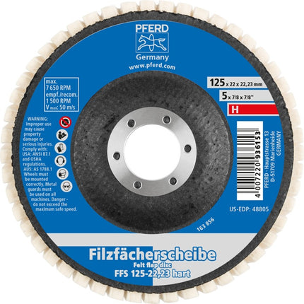 PFERD felt flap disc ( 8000430460 ) Ø 125 mm hard version
