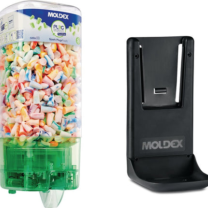 Moldex hearing protection dispenser PlugStation TouchFree ( 8001327902 ) with filling Spark Plugs (500 pairs)
