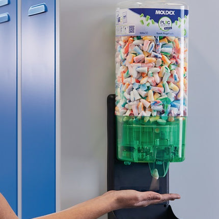 Moldex hearing protection dispenser PlugStation TouchFree ( 8001327902 ) with filling Spark Plugs (500 pairs)