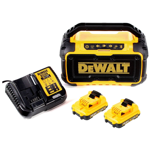 DeWalt DCR 011 Akku Bluetooth Lautsprecher 10,8-18V + 2x Akku 2,0Ah + Ladegerät - Toolbrothers