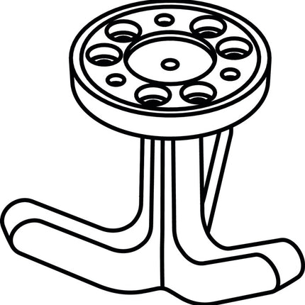 HEWI Dreifachhaken Serie 477 ( 3000207487 ) matt, elastisch Höhe 69 mm Ø 51 mm