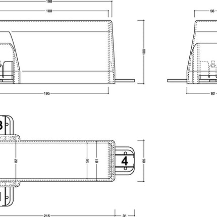 GFS escape door bonnet type K ( 3000250552 ) Securing lever handles