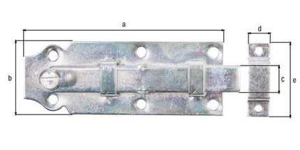 GAH Bullone per porta Alberts ( 8003585400 ) lunghezza 120 mm larghezza 44 mm diritto