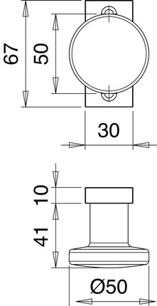 EDI Profiltürknopf 1394/0000 ( 3000200017 ) Material Aluminium F1 fest