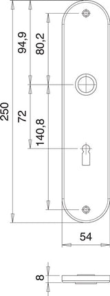 EDI segno di ristrutturazione 206 Z ( 3000261353 ) acciaio inox F00 distanza 72 mm