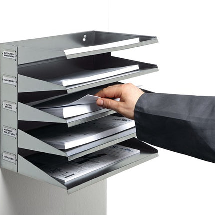 Durable sorting station ( 9000493660 ) 5 compartments sheet steel light grey, RAL 7035