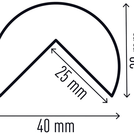 Protection d'angle Durable ( 9000480100 ) jaune/noir 1000 mm Type C25R
