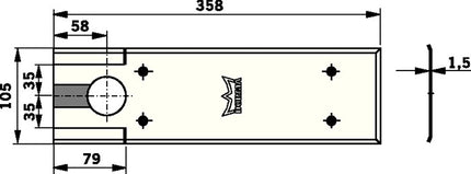 Piastra di copertura Dormakaba ( 3000207310 ) BTS 80 / BTS 80 F / BTS 80 EMB / BTS