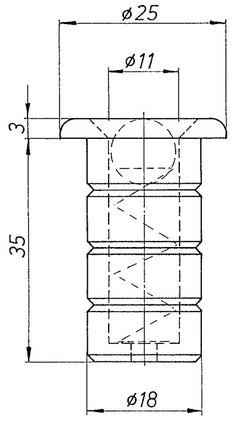 Boccola di pietra DENI ( 3000255654 ) Barra rotonda 10 mm