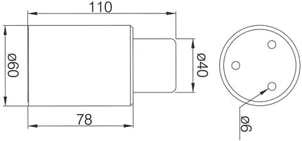 DENI bump stop ( 3000215034 ) metallo chiaro verniciato color argento