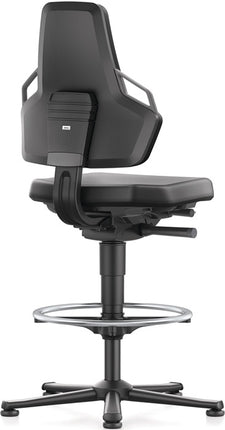 bimos silla giratoria de trabajo Nexxit ( 9000454238 ) Deslizantes de suelo + anillo de pie Mango color gris negro 570-820 mm