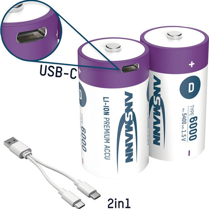 Ansmann Pile rechargeable ( 4000876126 ) 1,5 V 5400 mAh