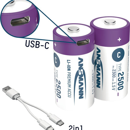 Ansmann Pile rechargeable ( 4000876125 ) 1,5 V 2300 mAh