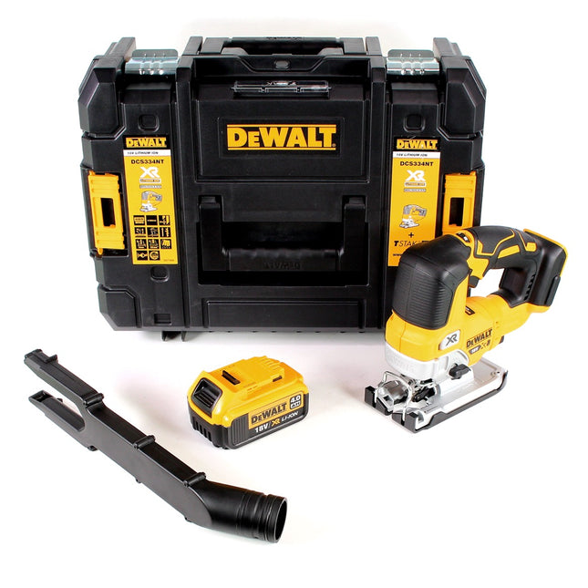 DeWalt DCS 334 NT cordless pendulum action jigsaw 18V brushless + 1x rechargeable battery 4.0Ah + TSTAK - without charger