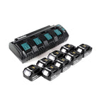 Makita Power Source Kit 18V mit DC 18 SF 4-fach Ladegerät + 8x BL1840B Akku 4,0Ah - Toolbrothers