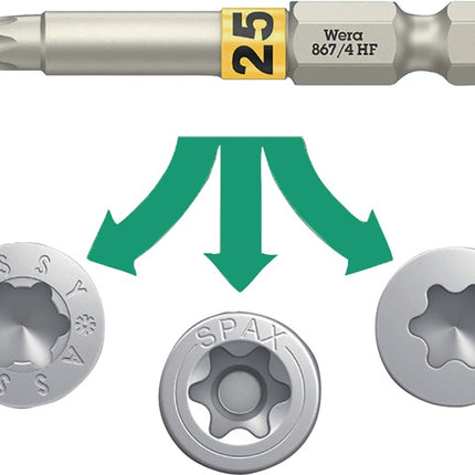 Wera Bit 867 TORX(R) HF ( 8002899424 ) 1/4 ″ TX 30 Długość 50 mm