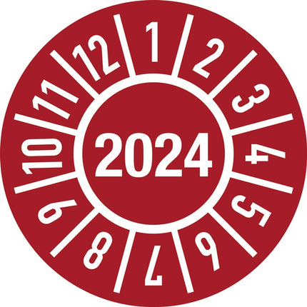 One-year inspection sticker ( 9000477100 ) Ø 15 mm foil