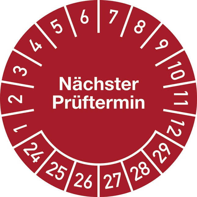 Adesivo di controllo pluriennale ( 9000477107 ) Ø 30 mm in pellicola