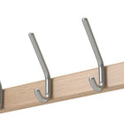 Wall coat rack ( 3000284076 ) Wooden profile beech Hook spacing 150 mm Hooks aluminium